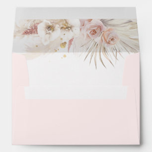 Enveloppe Liquide tropical rose et Brown