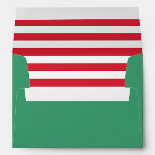 Enveloppe Lissage de menthe verte et rouge de Noël