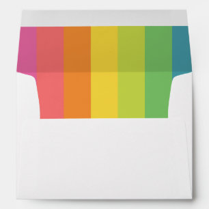 Enveloppe Lit arc-en-ciel couleur vive avec adresse de retou