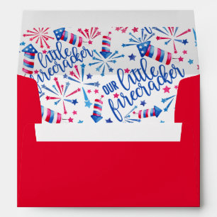 Enveloppe Little Firecracker 4 juillet fête d'anniversaire