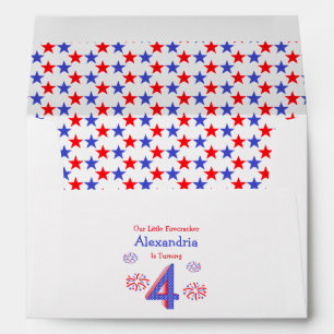 Enveloppe Little Firecracker 4e anniversaire
