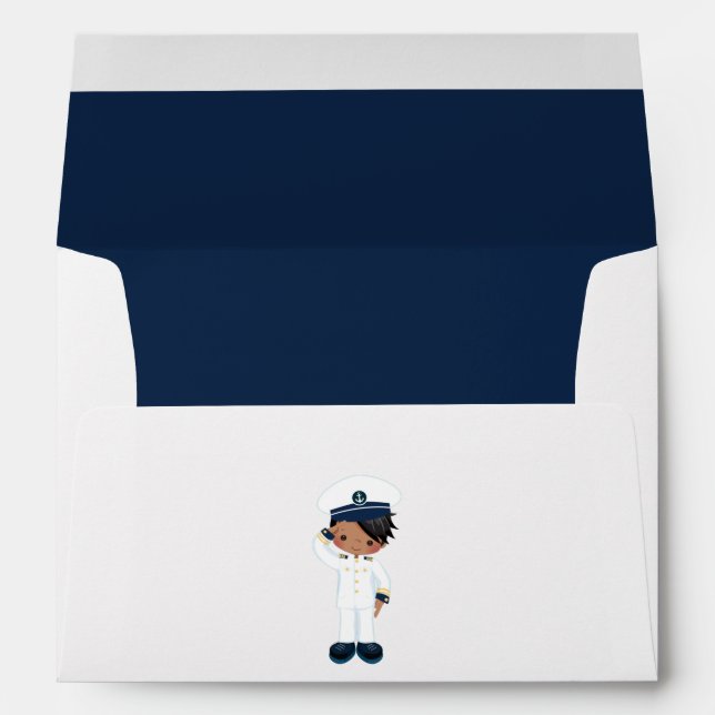 Enveloppe Little Navy Boy Nautical (Dos (Bas))