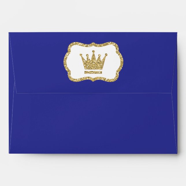 Enveloppe Little Prince, Bleu Royal, Parties scint (Dos (Haut rabat))