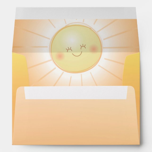 Enveloppe Little Ray of Sunshine Baby shower (Dos (Bas))