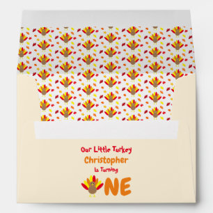 Enveloppe Little Turkey 1er anniversaire