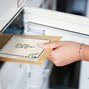 Enveloppe Livraison vintage par avion de Père Noël Christmas