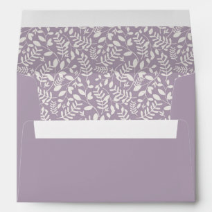 Enveloppe Livret personnalisé motif lavande avec feuille