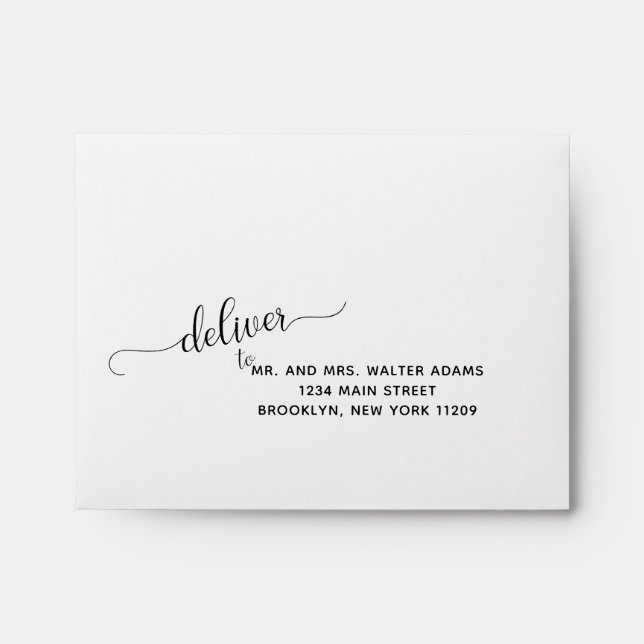 Enveloppe Livrez au mariage de carte d'enveloppe de RSVP (Devant)