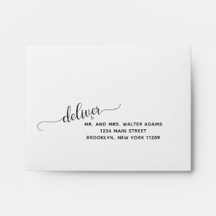 Enveloppe Livrez au mariage de carte d'enveloppe de RSVP