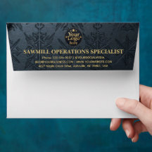 Logo Adresse de Retour Or Luxe Entreprise Bleu Mar