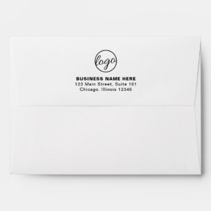 Enveloppe Logo commercial de marque simple Black White Compa