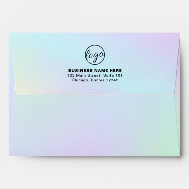 Enveloppe Logo commercial de marque simple Holographie (Dos (Haut rabat))