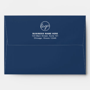 Enveloppe Logo commercial de marque simple Navy Blue