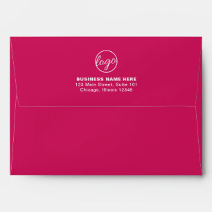 Enveloppe Logo d'affaires de marque simple Fuschia