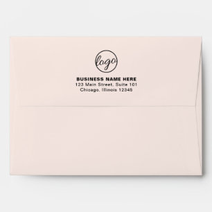 Enveloppe Logo d'affaires de marque simple rose