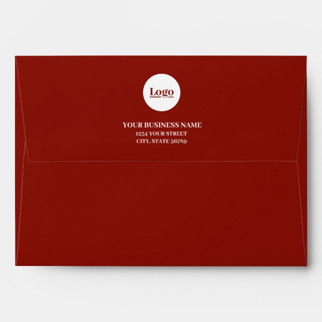 Enveloppe Logo d'affaires Retourner l'adresse Noël Rouge (Dos (Haut rabat))