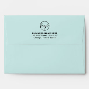 Enveloppe Logo de marque simple entreprise Turquoise Busines