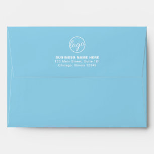 Enveloppe Logo de marque Simple Light Blue Company