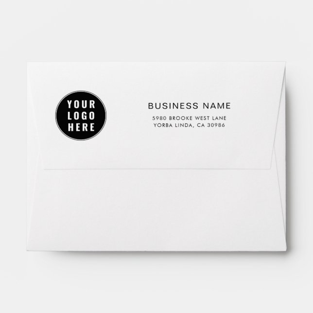 Enveloppe Logo d'entreprise moderne Adresse de retour (Dos (Haut rabat))
