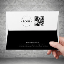 Logo d'entreprise noir et blanc Code Qr Adresse