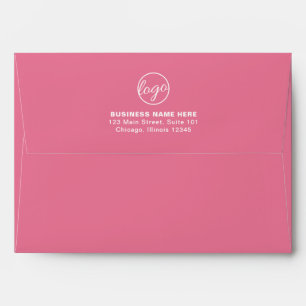 Enveloppe Logo d'entreprise simple de marque rose