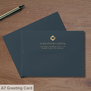 Enveloppe Logo Gold de luxe Adresse de retour 5x7