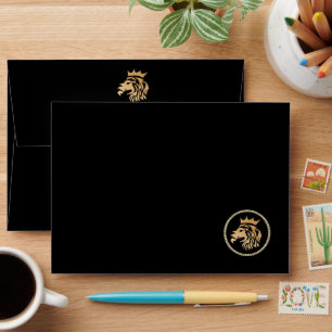 Enveloppe Logo Lion Élégant Professionnel Personnalisé