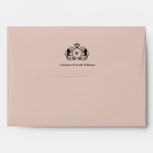 Enveloppe Logo Lion Monogramme Élégant Brown