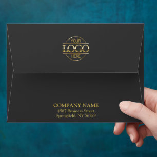 Enveloppe Logo personnalisé d'entreprise moderne Gris Or pro