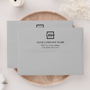 Enveloppe Logo professionnel personnalisé gris