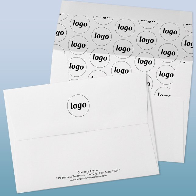 Enveloppe Logo Professionnel simple (Logo custom text promotional business envelope)