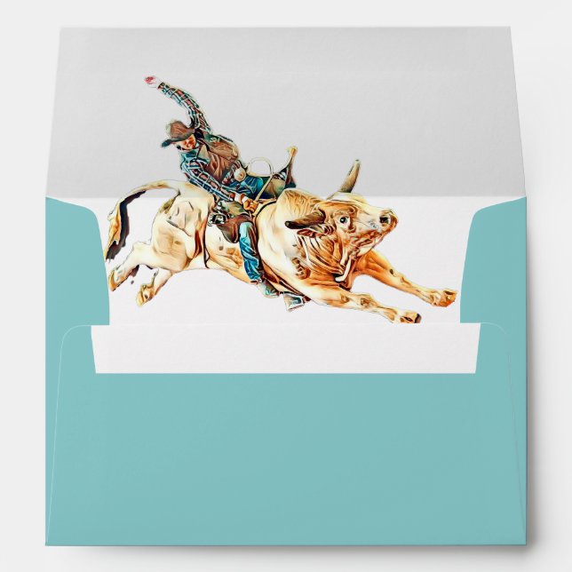 Enveloppe Longhorn Western Enregistrer l'enveloppe de date (Dos (Bas))