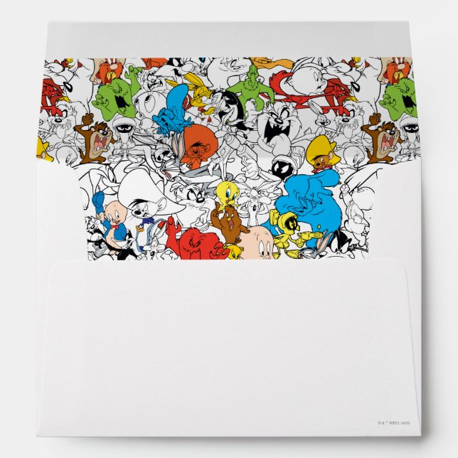 Enveloppe LOONEY TUNES™ Color Pop Motif (Dos (Bas))