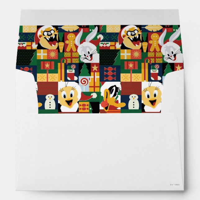 Enveloppe LOONEY TUNES™Motif de blocs de vacances (Dos (Bas))