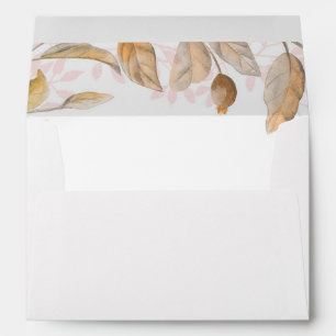 Enveloppe L'or et rougissent épouser de Bohème floral