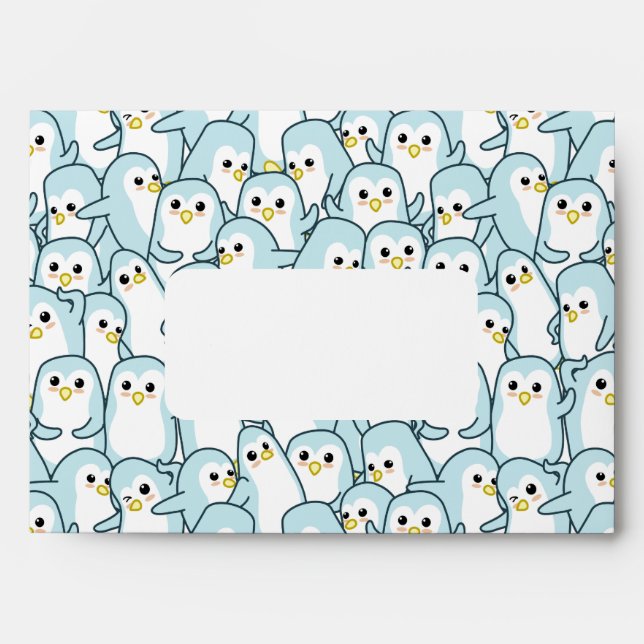 Enveloppe Lots de Pingouins (Devant)