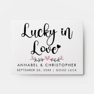 Enveloppe Lotto Love Love Billet minimaliste mariage faveur