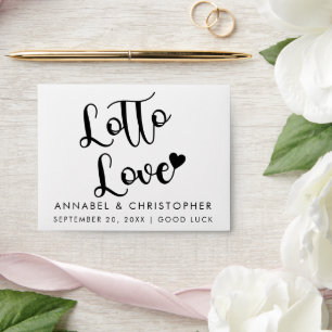Enveloppe Lotto Love Love Billet minimaliste mariage faveur