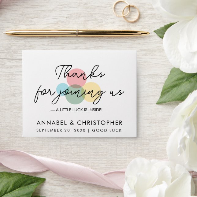 Enveloppe Lotto Party Favor Envelope | Thanks for Joining Us (Wedding)