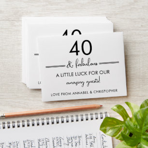Enveloppe Lotto pour 40e anniversaire 40 ans et