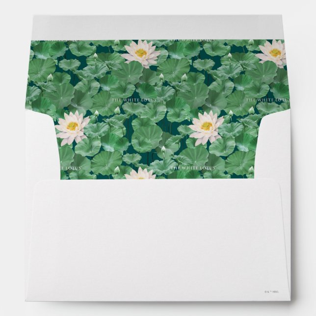 Enveloppe Lotus Lagoon Motif - Le Lotus Blanc (Dos (Bas))