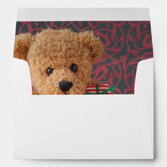 Enveloppe L'ours en peluche avec de nombreux cadeaux de Noël (Dos (Bas))