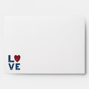 Enveloppe LOVE Graphic Minimalist Look Typewriter Police
