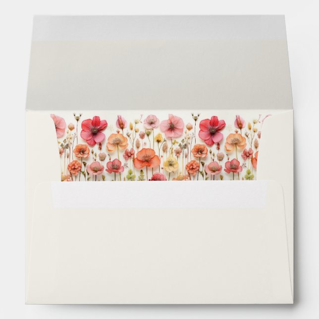 Enveloppe Love In Bloom Fête des mariées Carte Cadeau (Dos (Bas))