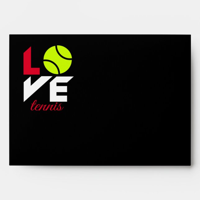 Enveloppe Love tennis (Devant)