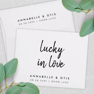 Enveloppe Lucky in Love Billet de loterie Mariage minimali
