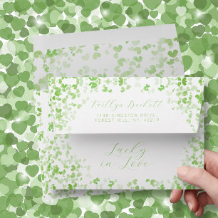 Enveloppe Lucky In Love Fête des mariées de la Saint Patrick