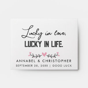 Enveloppe Lucky in Love, Lucky in Life Mariage Loterie