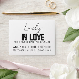 Enveloppe Lucky lotto love Loterie Ticket Mariage de mariage