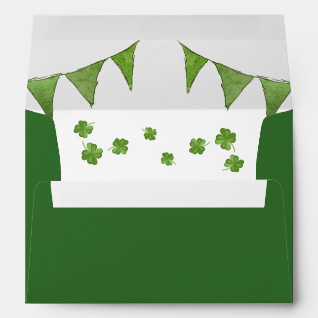 Enveloppe Lucky One St Patrick's Day Envelope Clover Green (Dos (Bas))